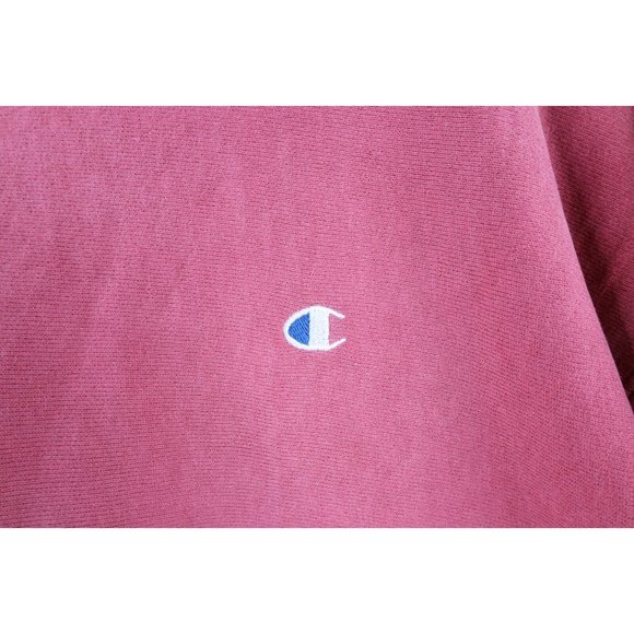 Vintage 80s Champion Reverse Weave XL Thrashed Crewneck Sweatshirt Raspberry USA - Picture 6 of 15
